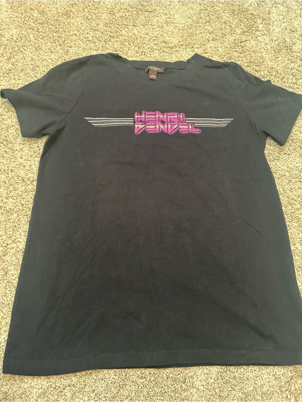 Henri Bendel x Shinji Murakami  Black Neon Pink Graphic Logo Tee